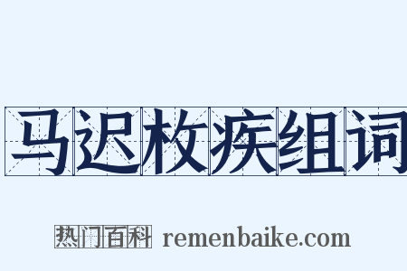 马迟枚疾组词是什么意思的图片